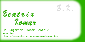 beatrix komar business card