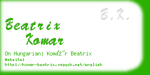 beatrix komar business card
